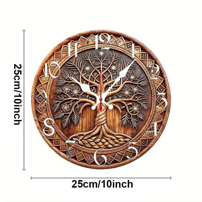 Orologio da parete Albero della Vita in legno