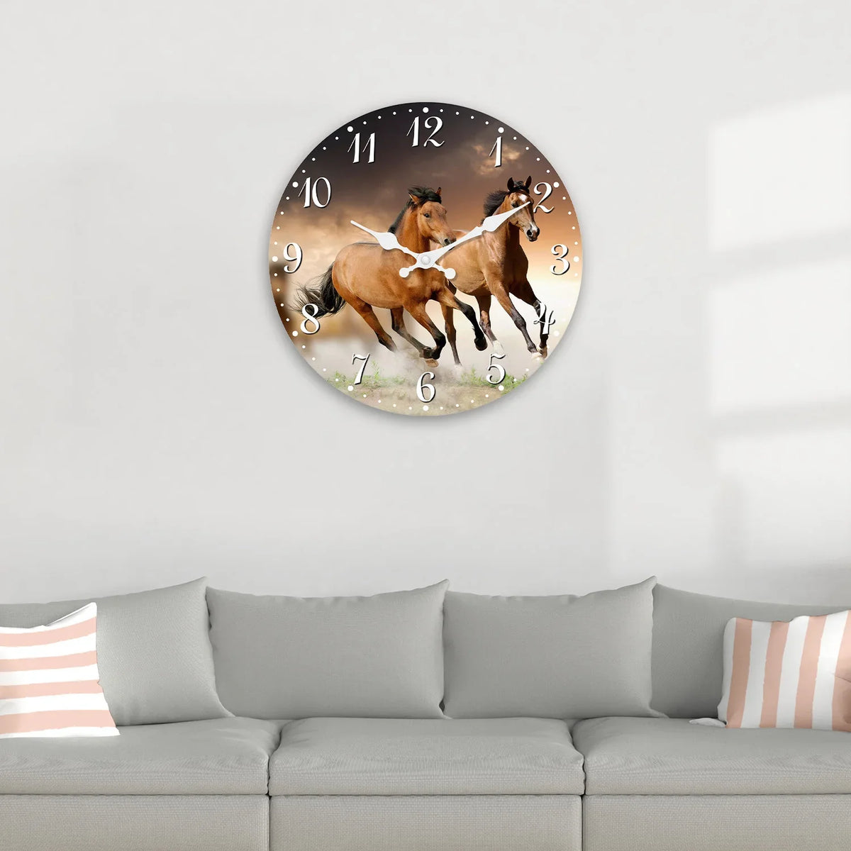 Orologio da parete cavallo legno silenzioso