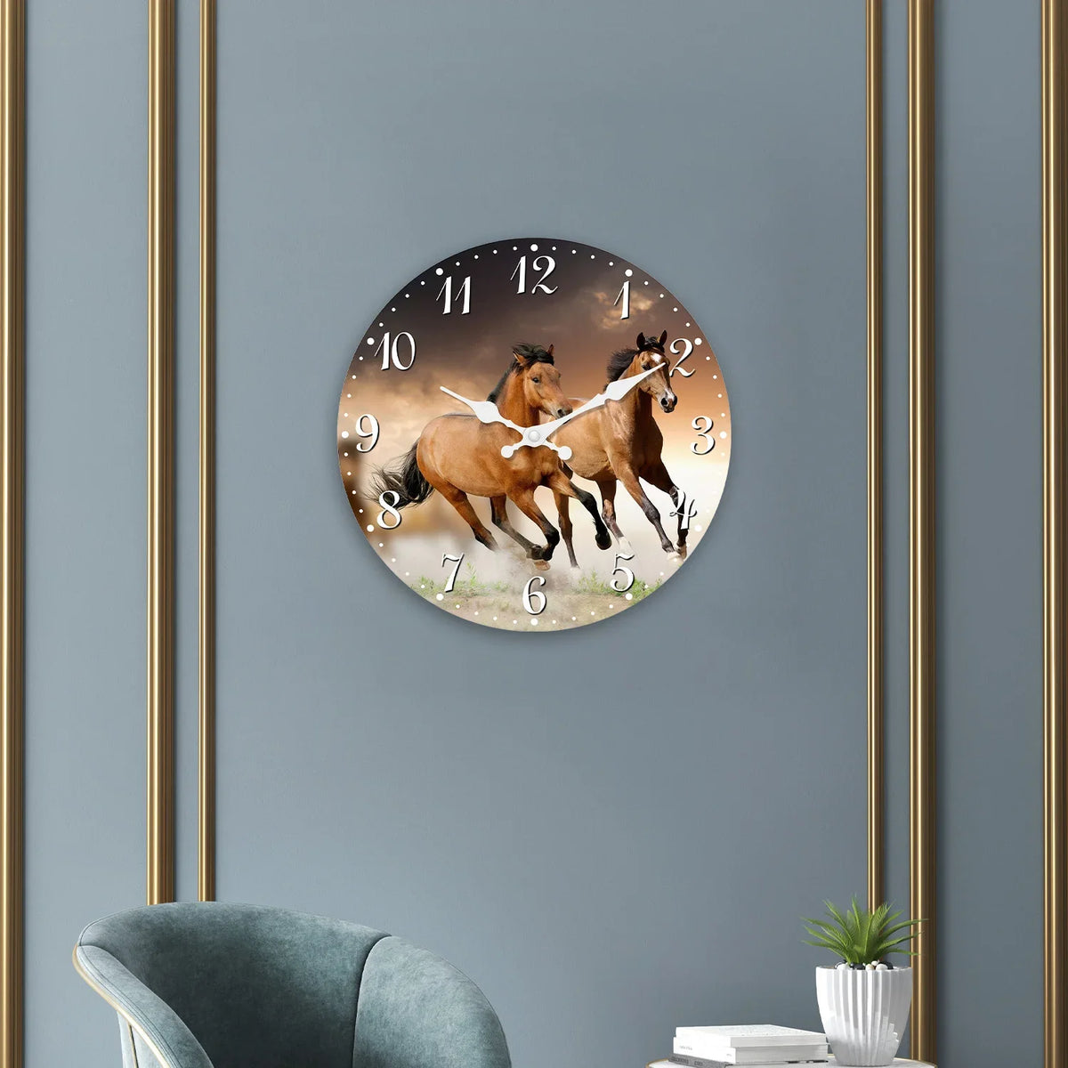 Orologio da parete cavallo legno silenzioso