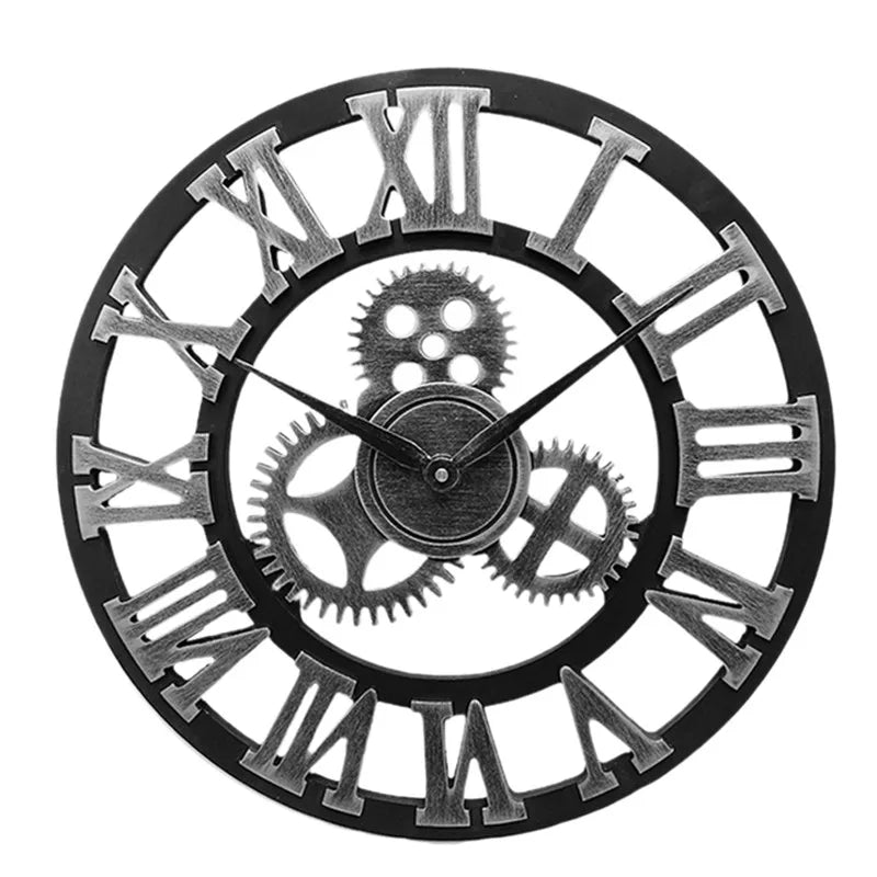 Orologio da parete con ingranaggi a vista