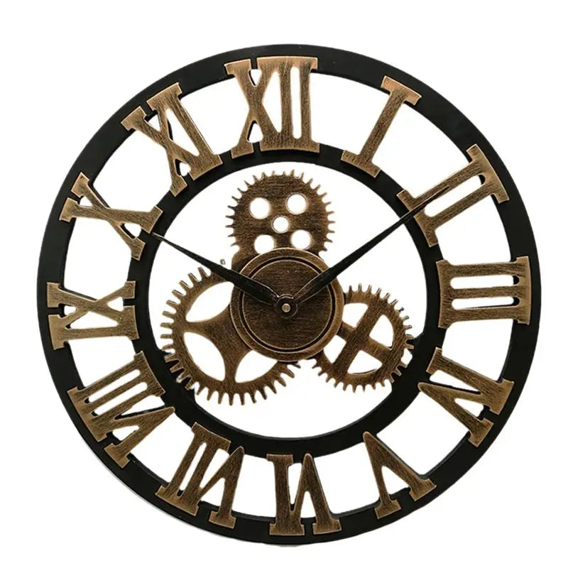 Orologio da parete con ingranaggi a vista