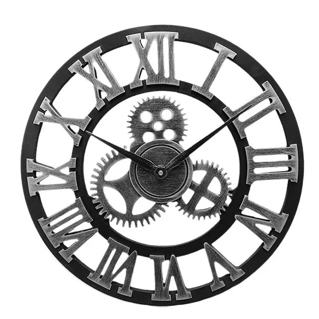 Orologio da parete con ingranaggi a vista