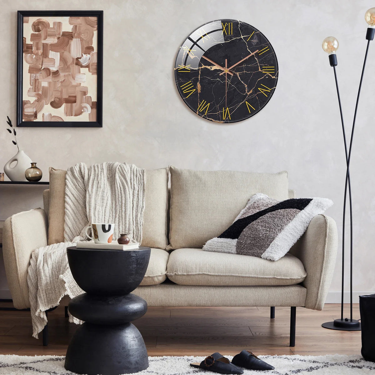 Orologio da parete design moderno marmo