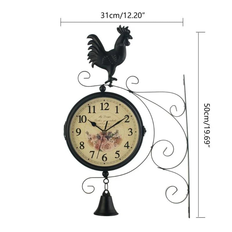 Orologio da parete doppio lato vintage