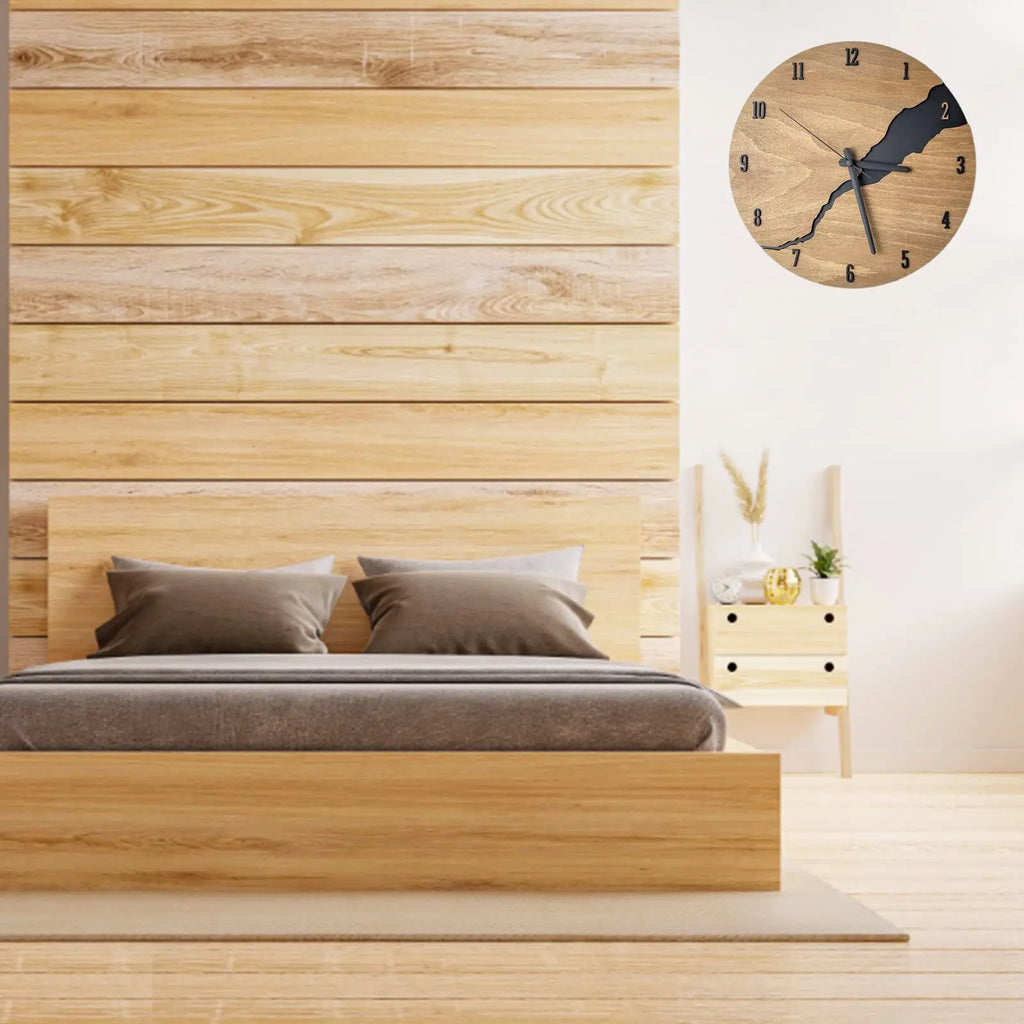 Orologio da parete in legno artigianale