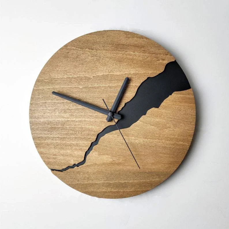 Orologio da parete in legno artigianale