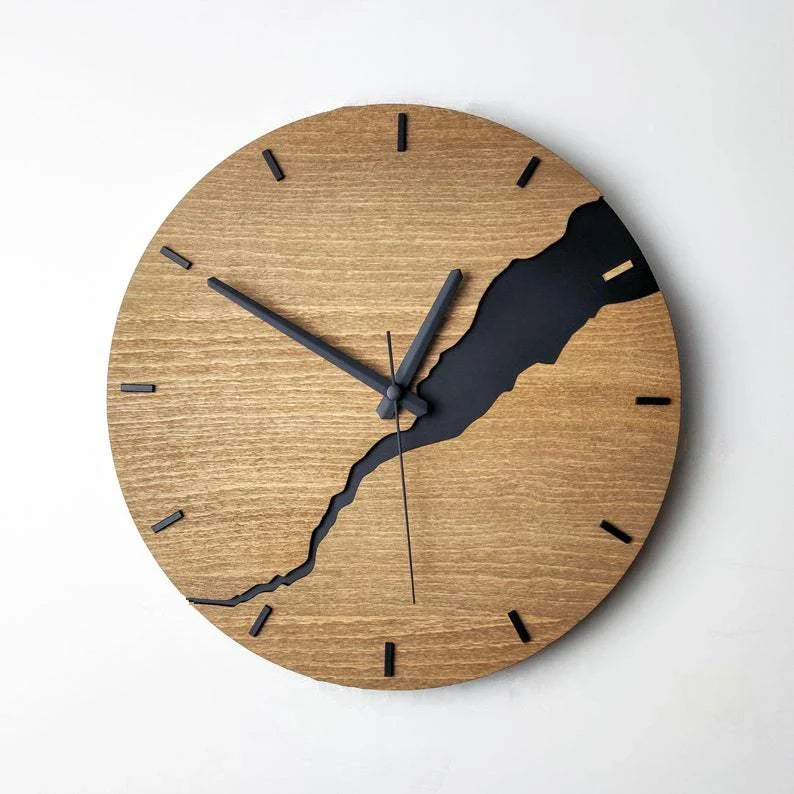 Orologio da parete in legno artigianale