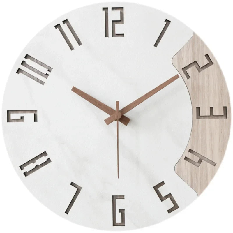Orologio da parete in legno bianco