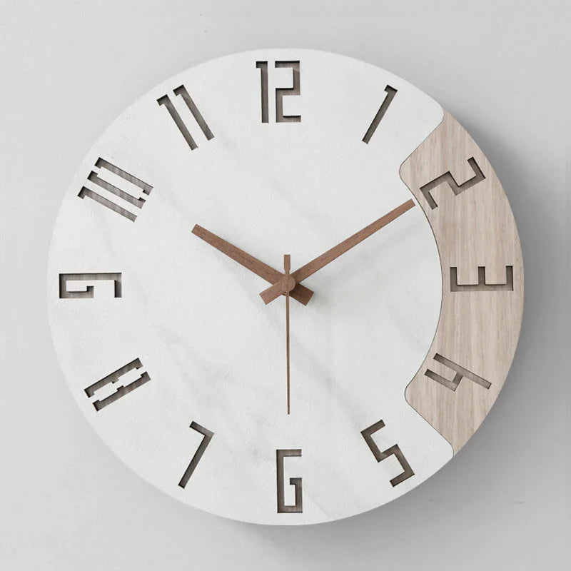 Orologio da parete in legno bianco