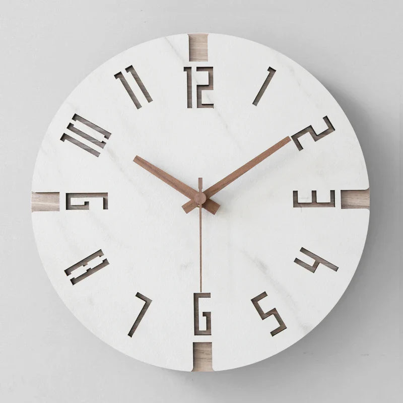 Orologio da parete in legno bianco