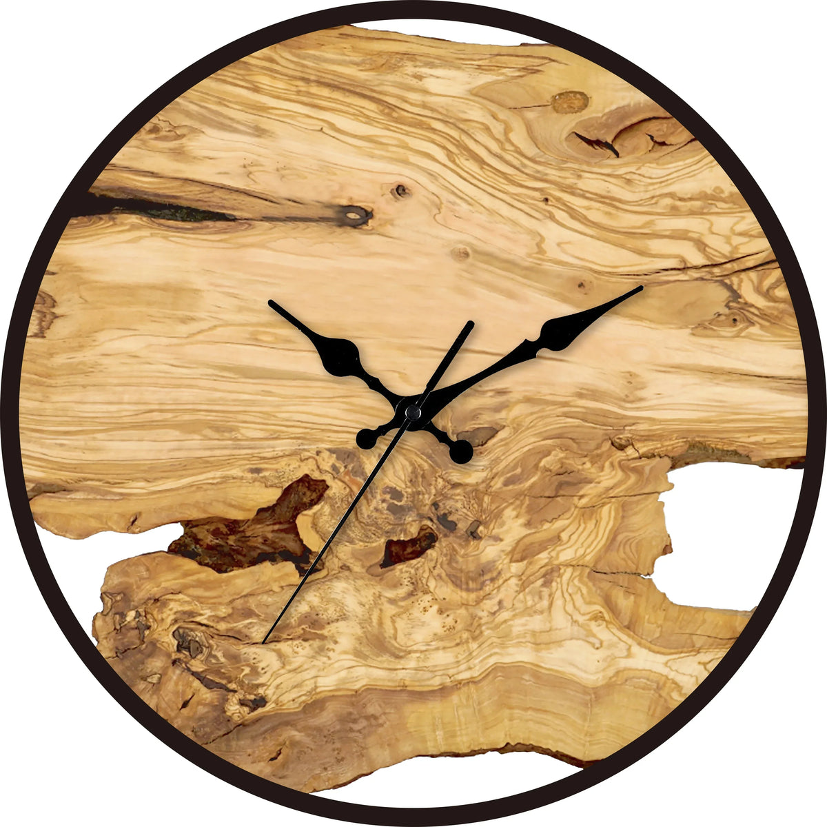 Orologio da parete in legno intagliato