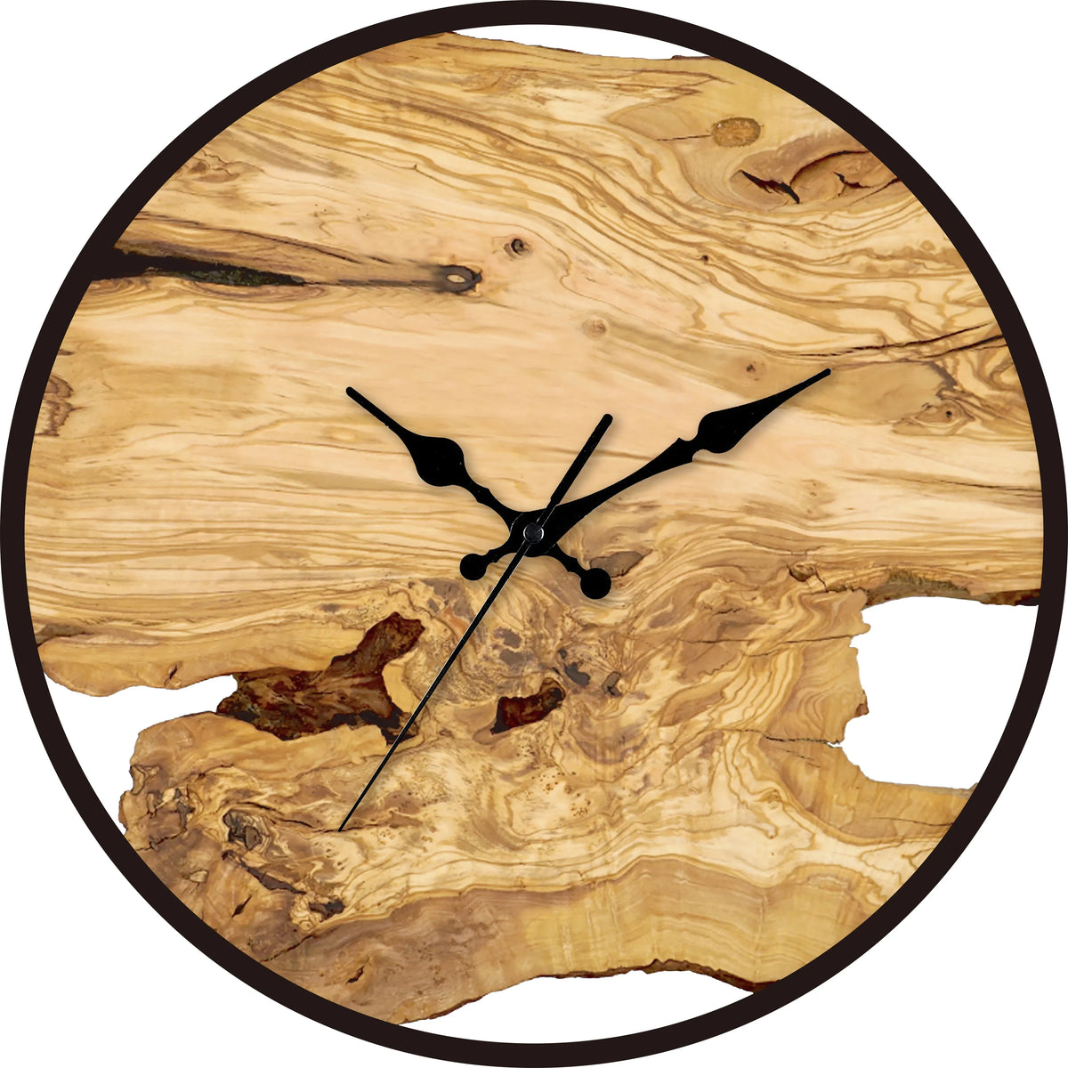 Orologio da parete in legno intagliato