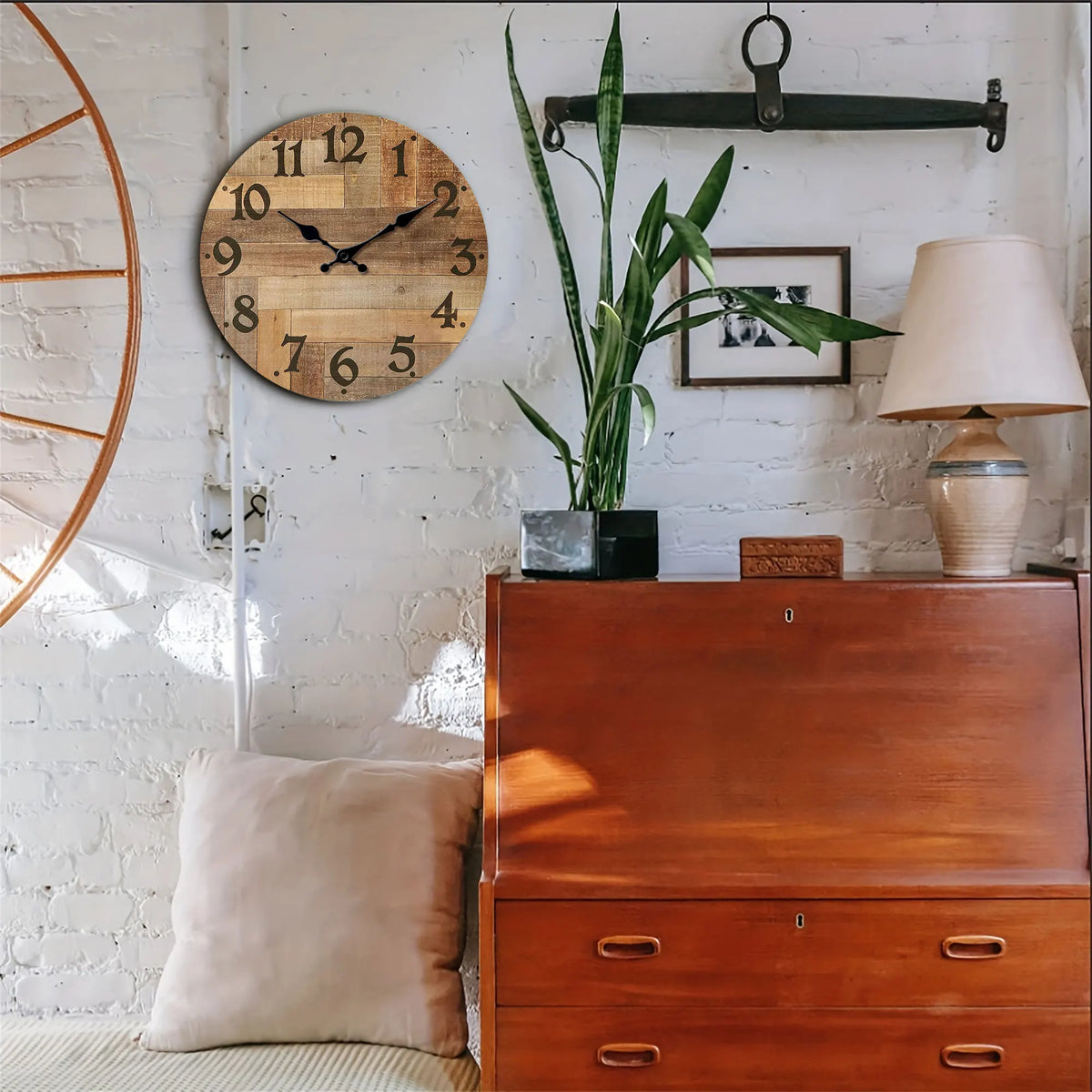 Orologio da parete in legno per soggiorno