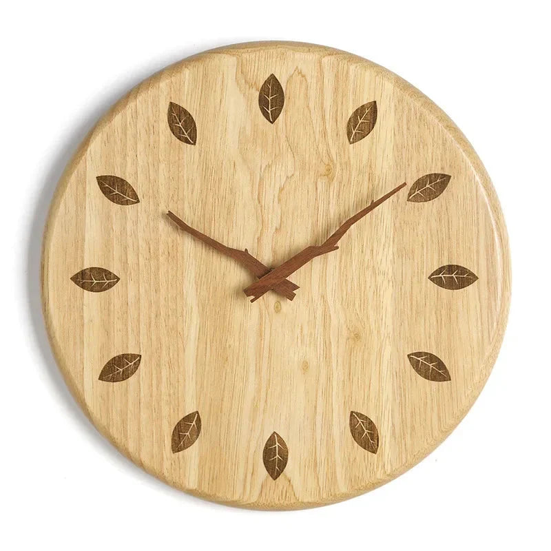 Orologio da parete in legno pirografato