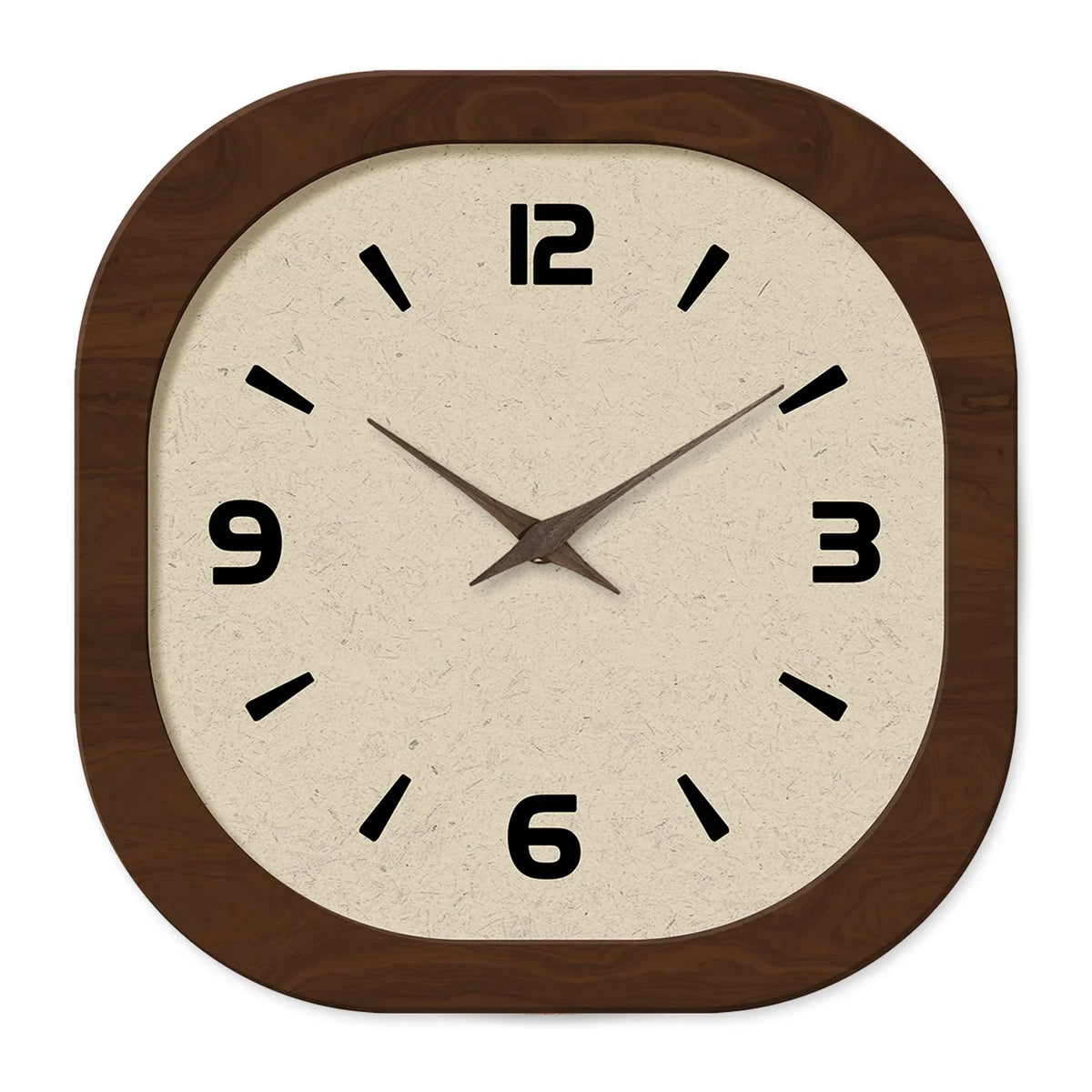 Orologio da parete in legno quadrato