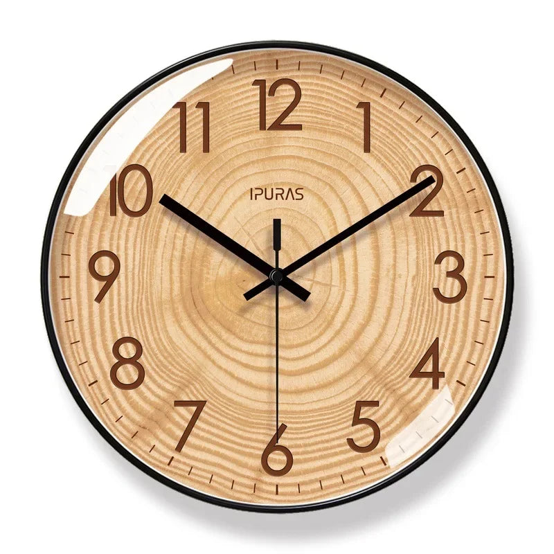 Orologio da parete in legno rotondo