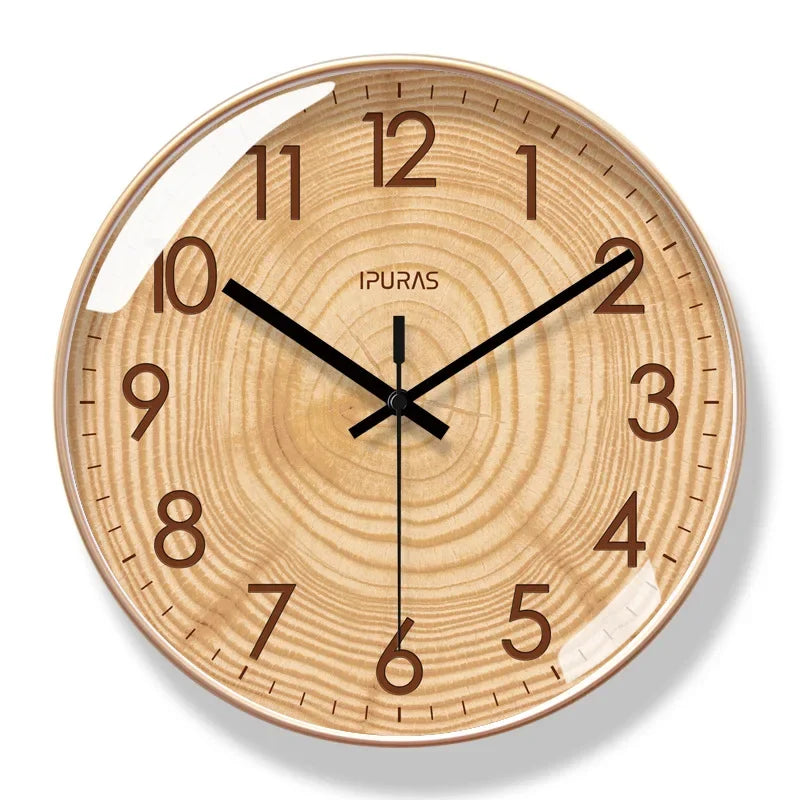 Orologio da parete in legno rotondo