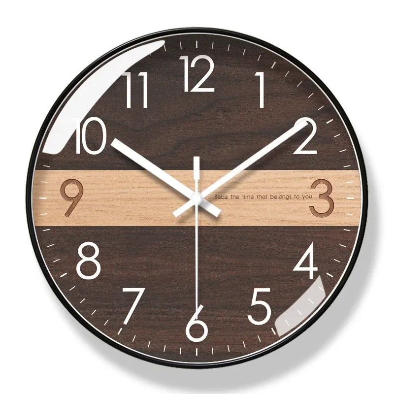 Orologio da parete in legno rotondo