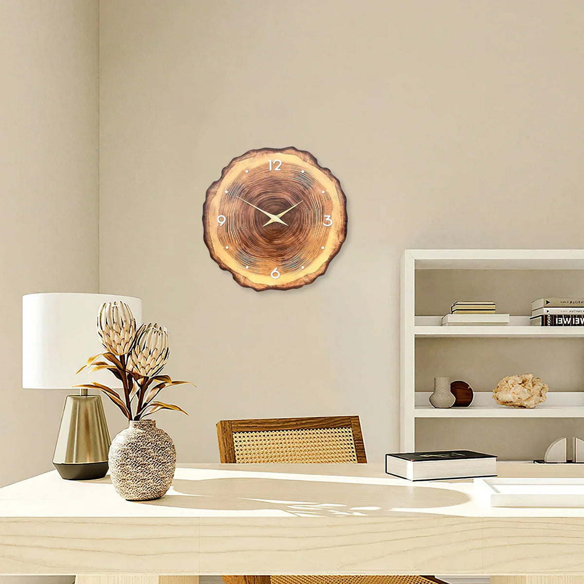 Orologio da parete in legno rustico