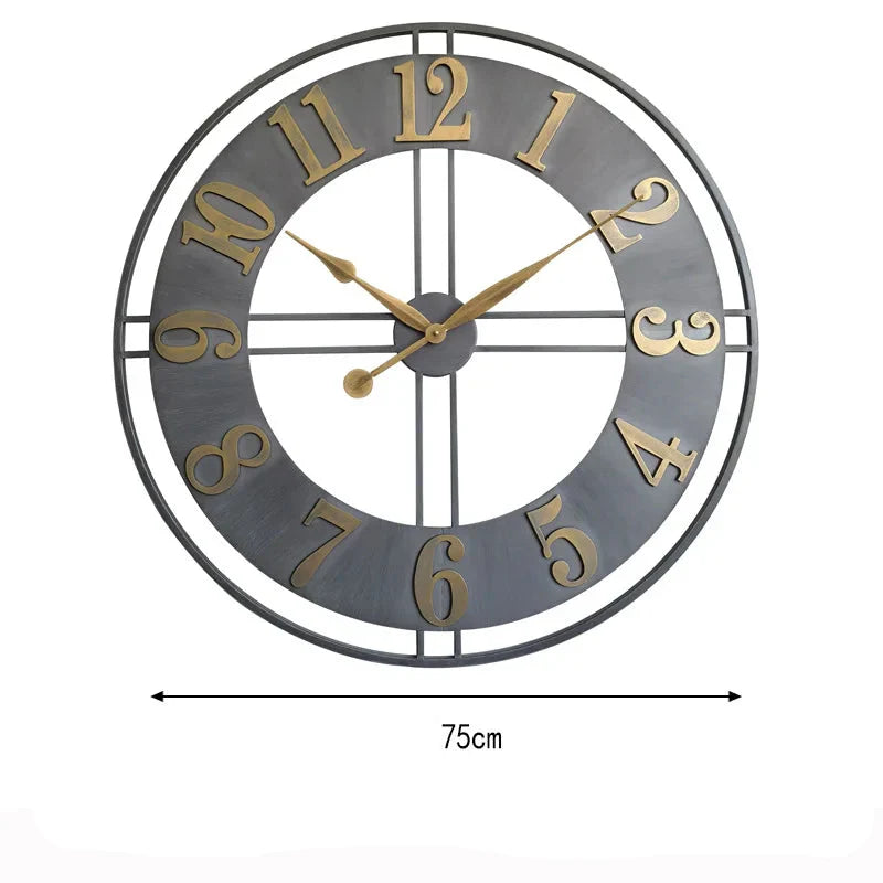 Orologio da parete industriale in metallo