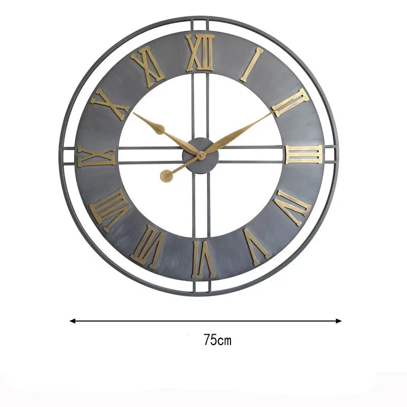 Orologio da parete industriale in metallo