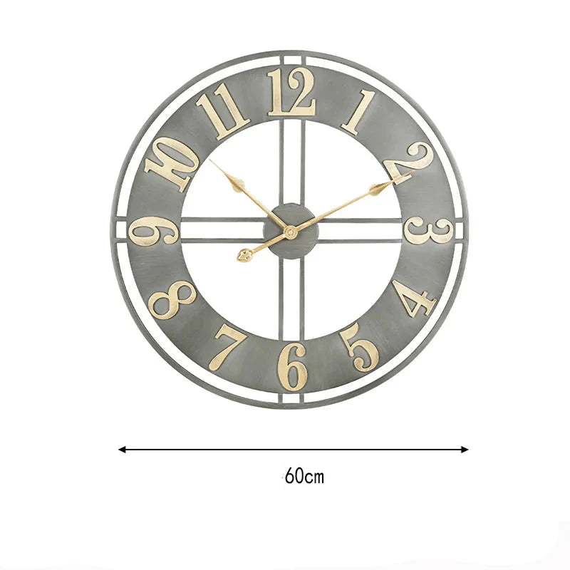 Orologio da parete industriale in metallo