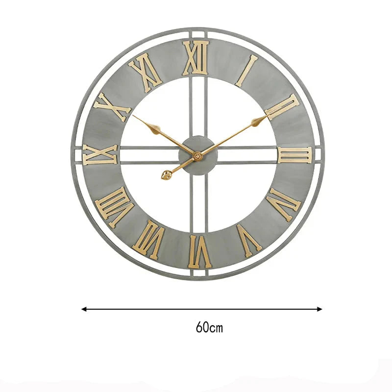 Orologio da parete industriale in metallo