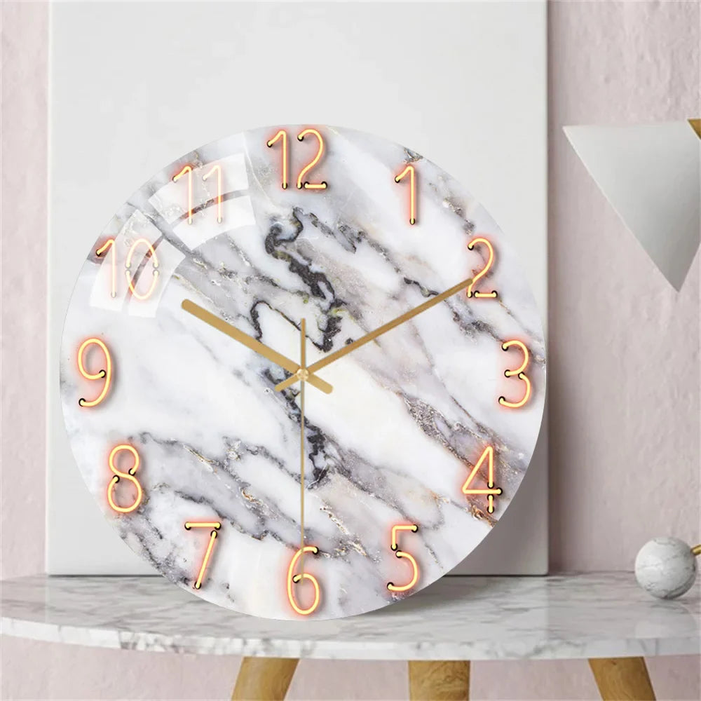 Orologio da parete marmo bianco silenzioso