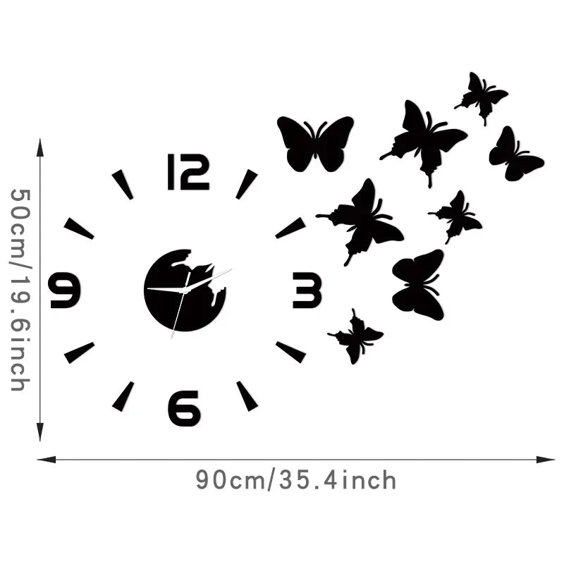 Orologio da parete particolare con farfalle