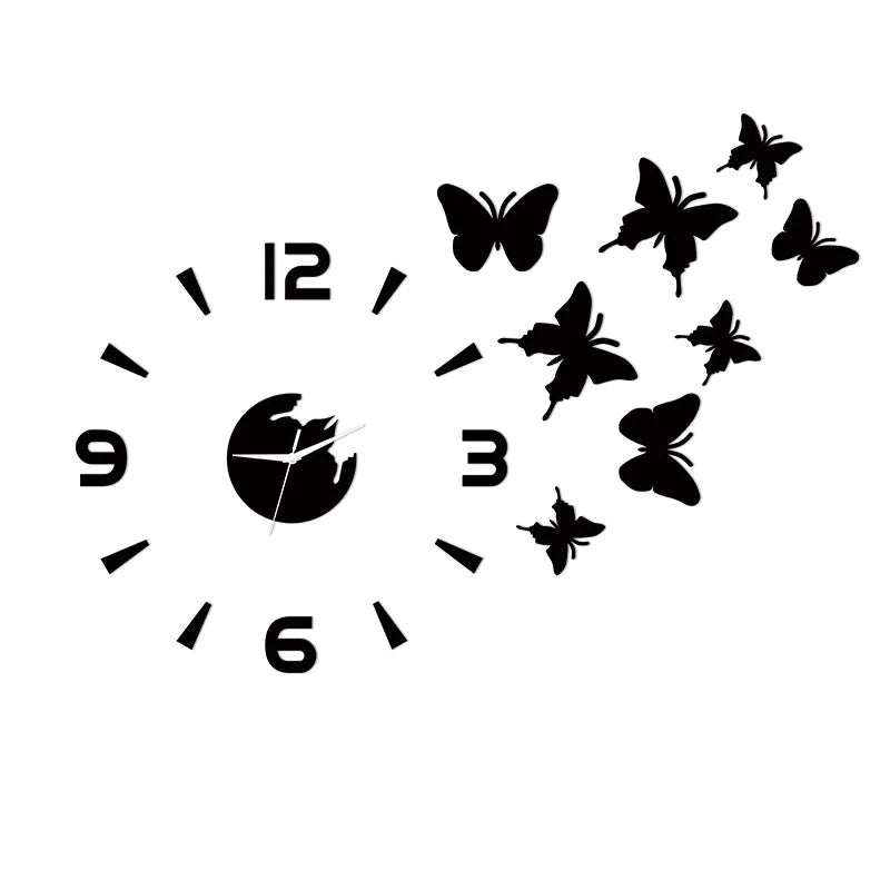 Orologio da parete particolare con farfalle