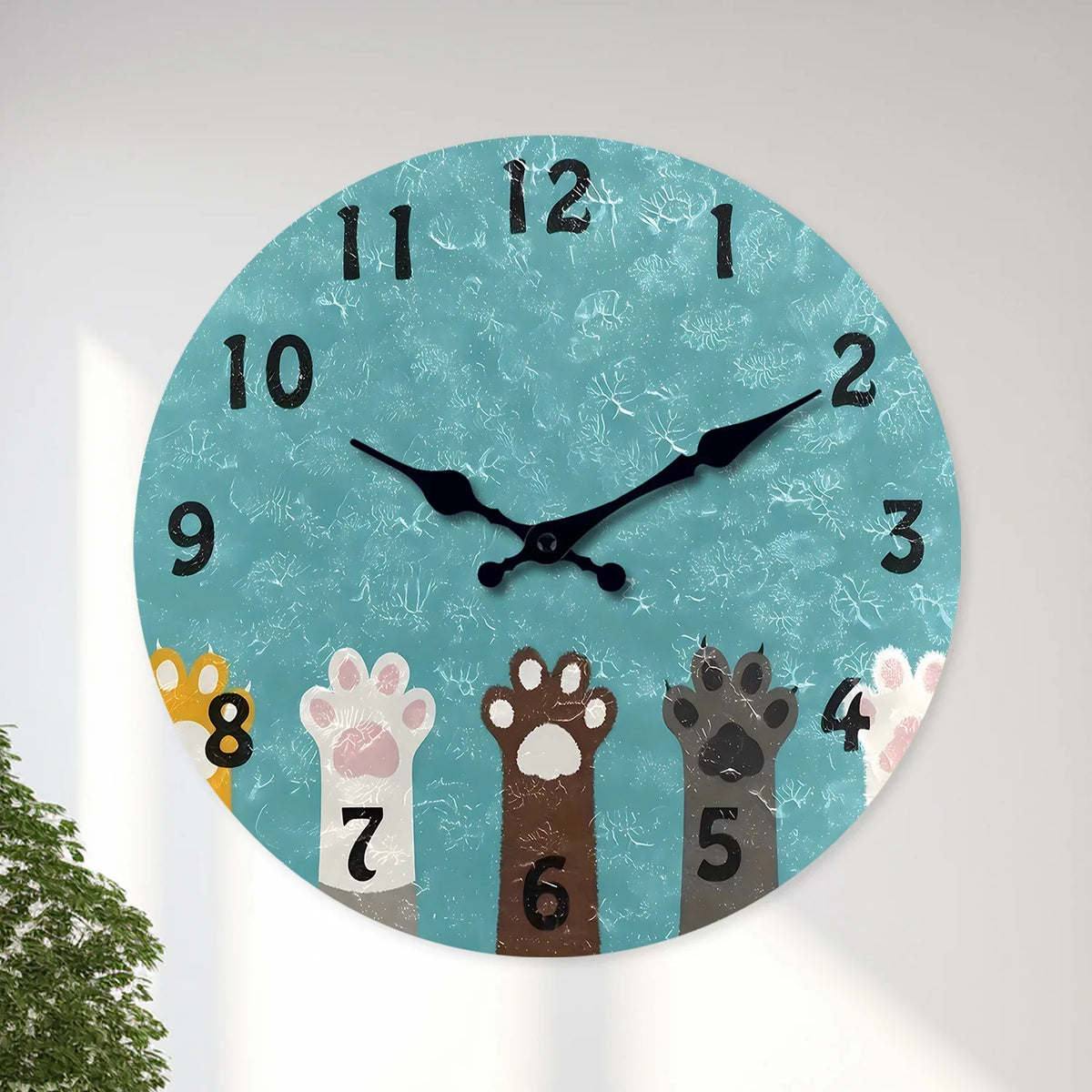 Orologio da parete particolare zampa di gatto