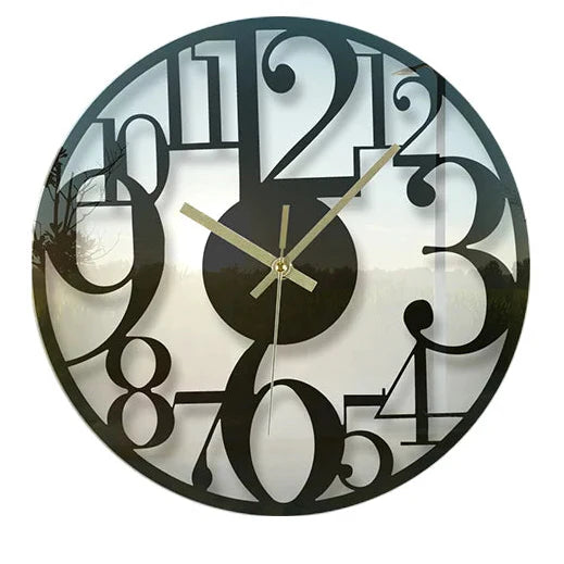 Orologio da parete per cucina in vetro