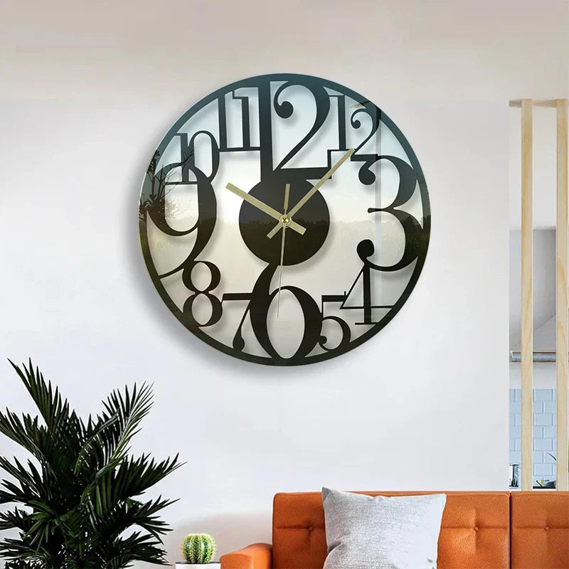 Orologio da parete per cucina in vetro