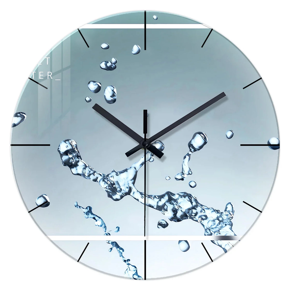 Orologio da parete per soggiorno in vetro