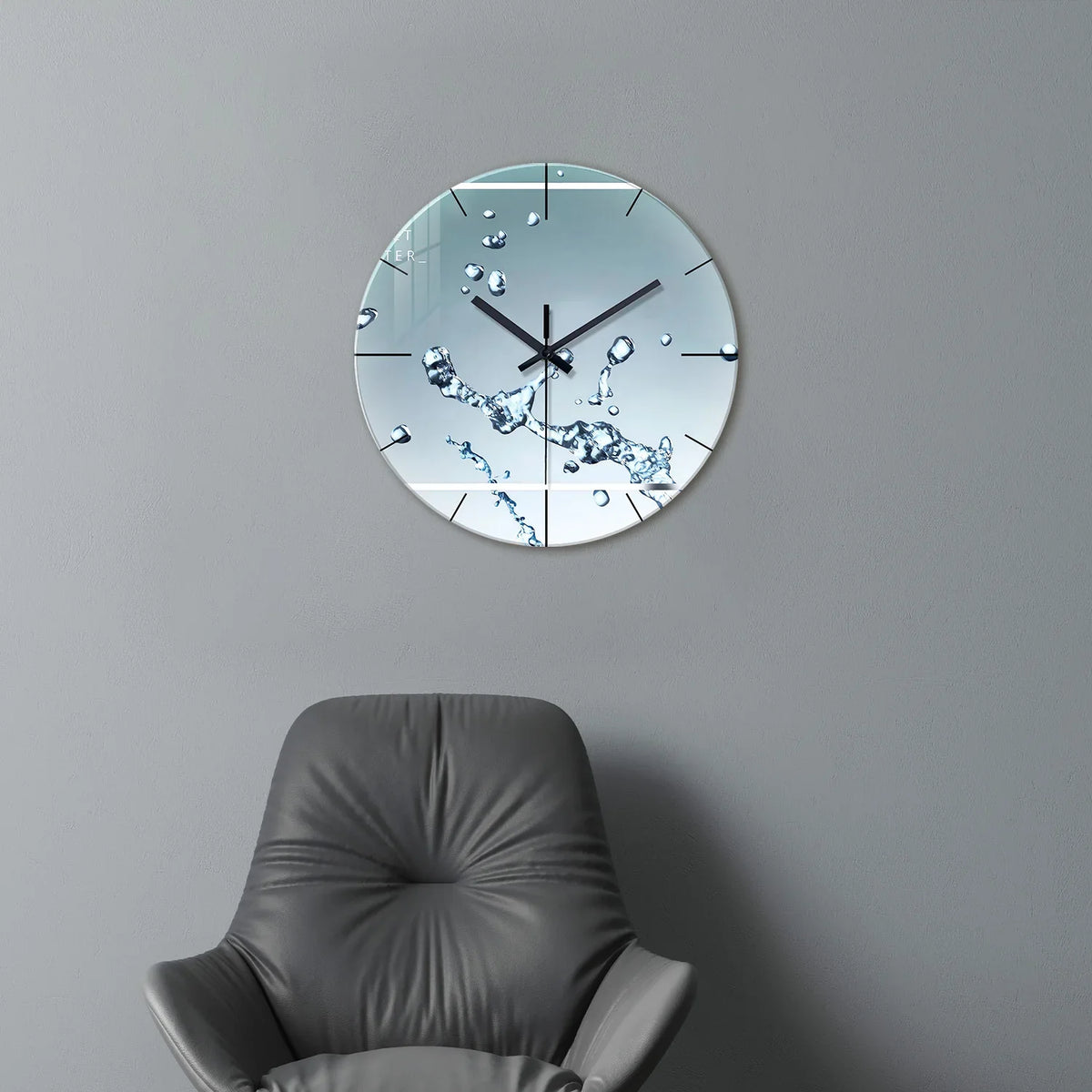 Orologio da parete per soggiorno in vetro