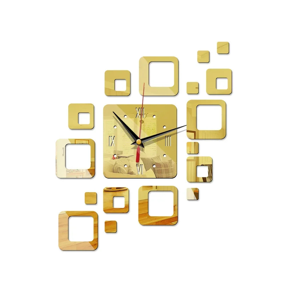 Orologio da parete quadrato con numeri romani