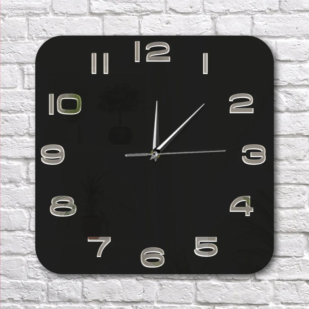 Orologio da parete quadrato in vetro
