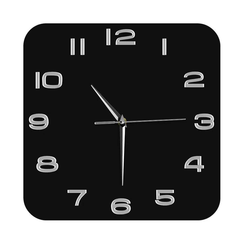 Orologio da parete quadrato in vetro