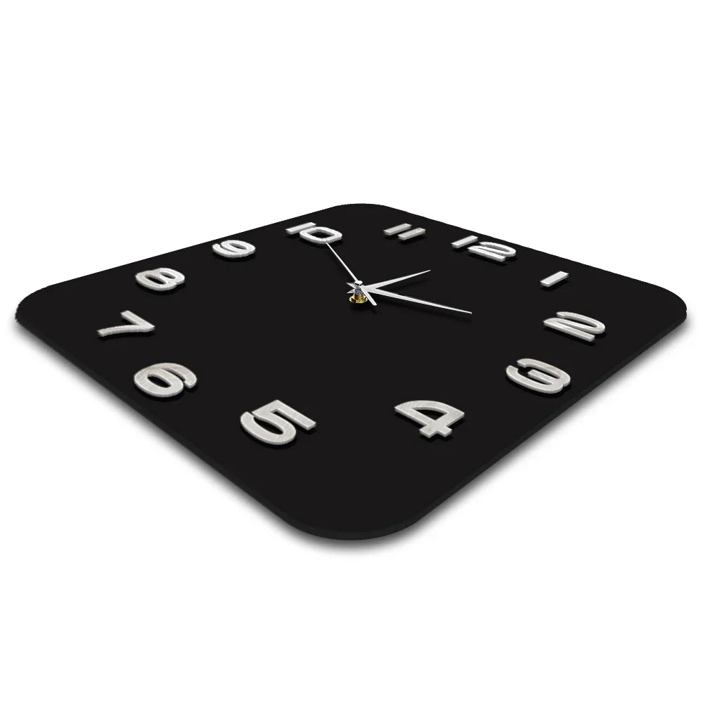 Orologio da parete quadrato in vetro