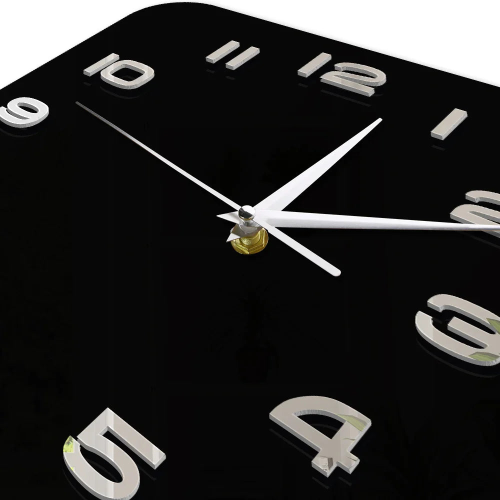 Orologio da parete quadrato in vetro