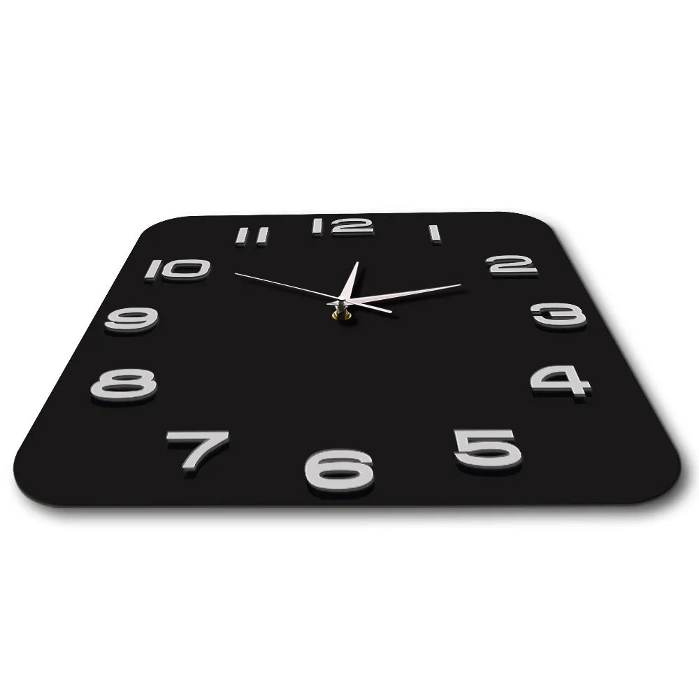 Orologio da parete quadrato in vetro