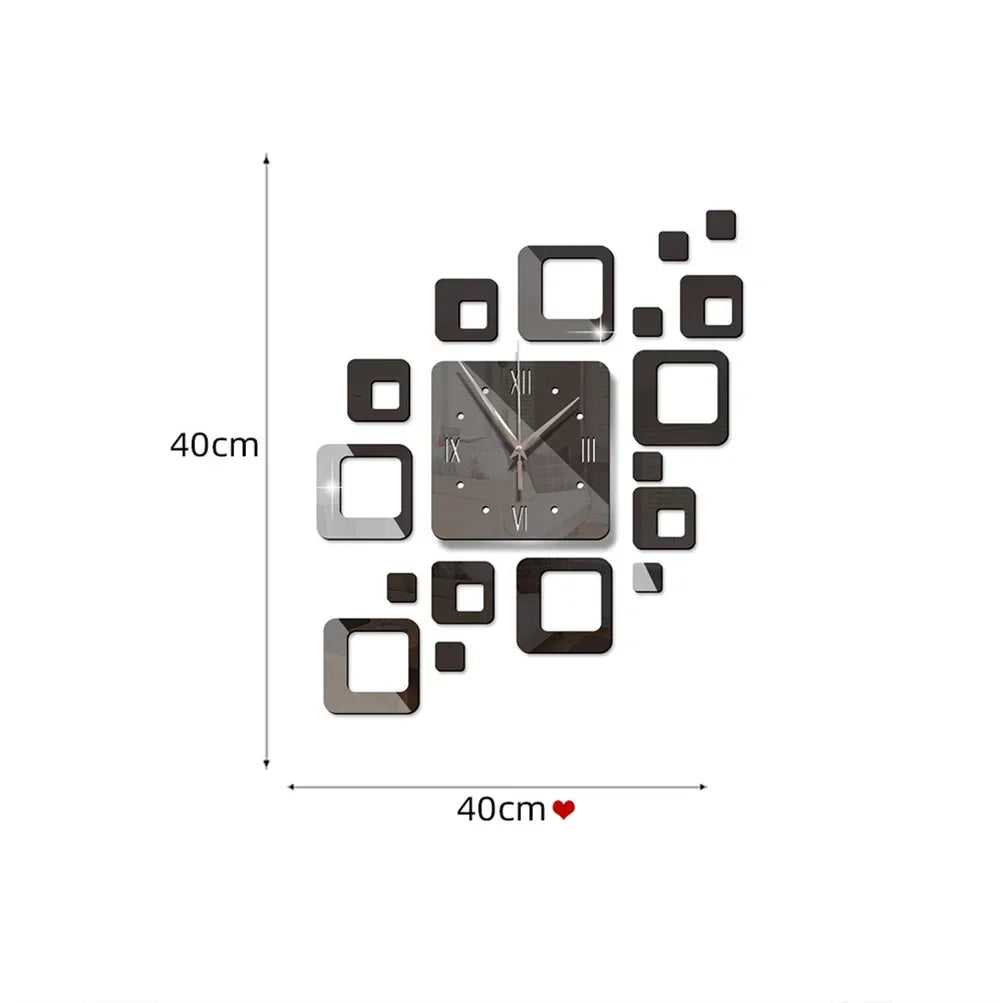 Orologio da parete quadrato nero