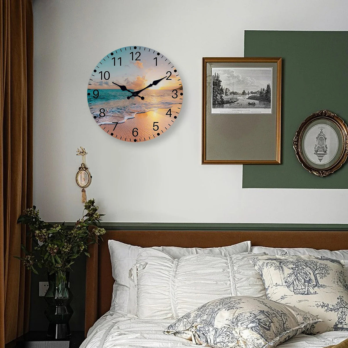 Orologio da parete silenzioso marine e conchiglie