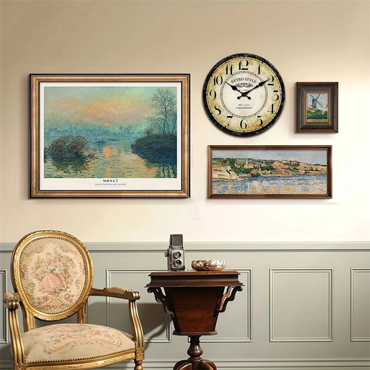 Orologio da parete vintage a tema retro