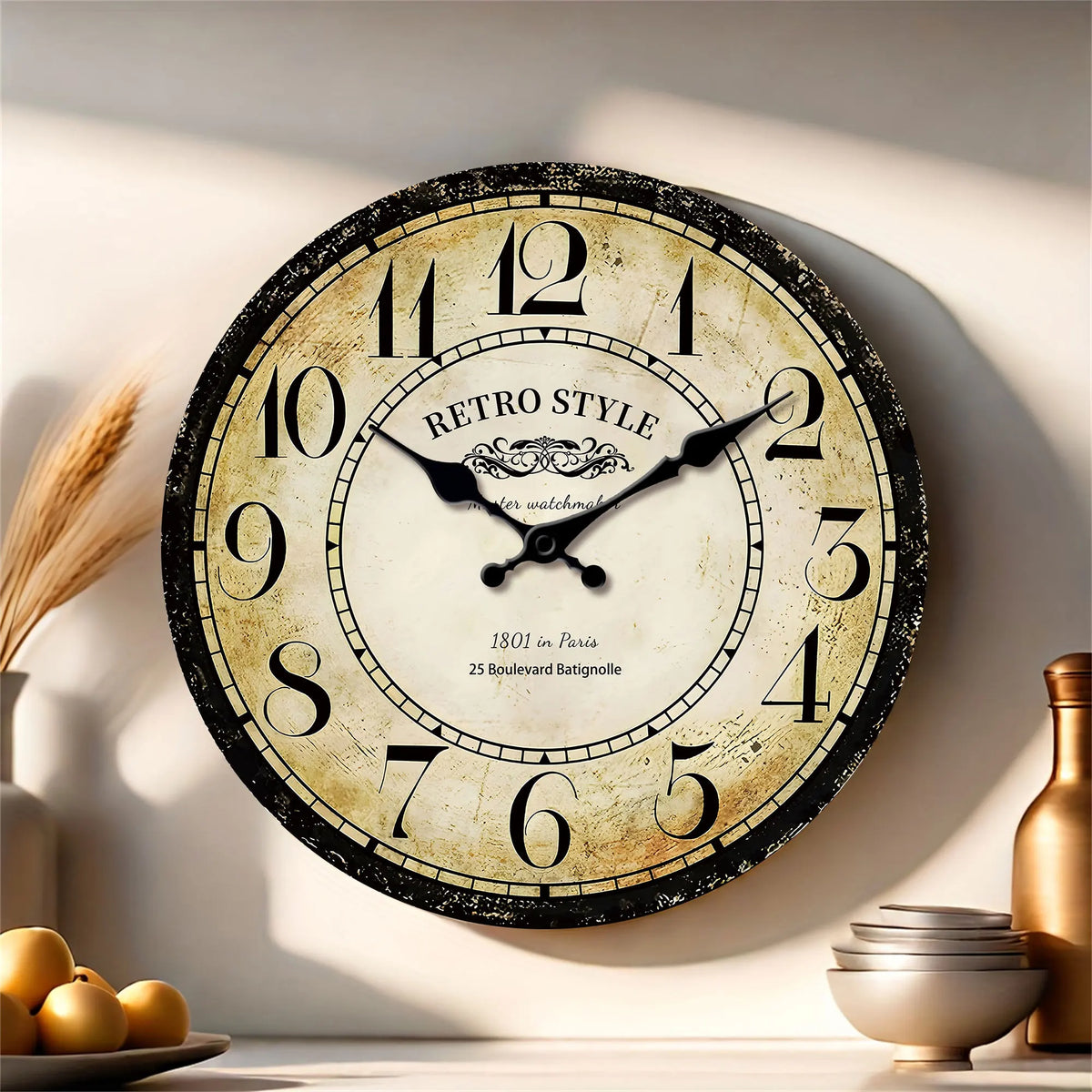 Orologio da parete vintage a tema retro