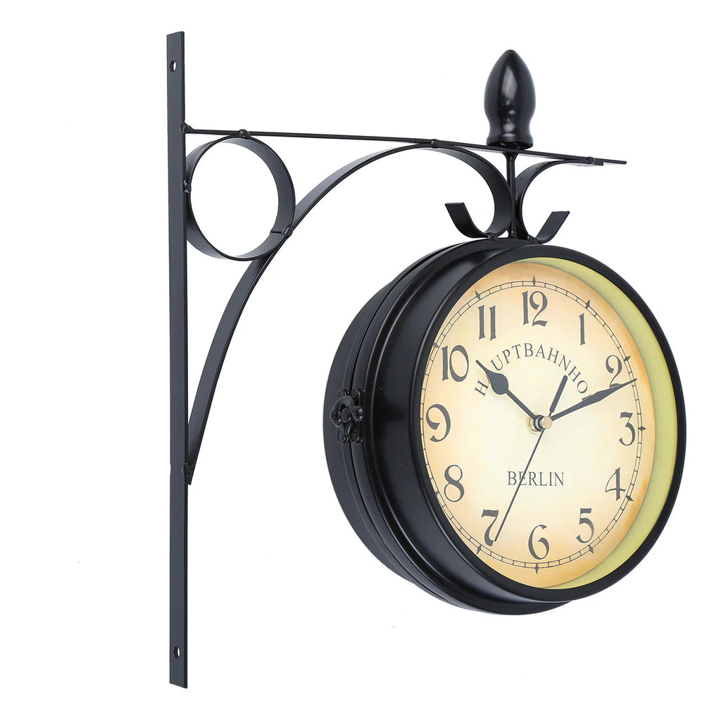 Orologio da parete vintage a tema stazione