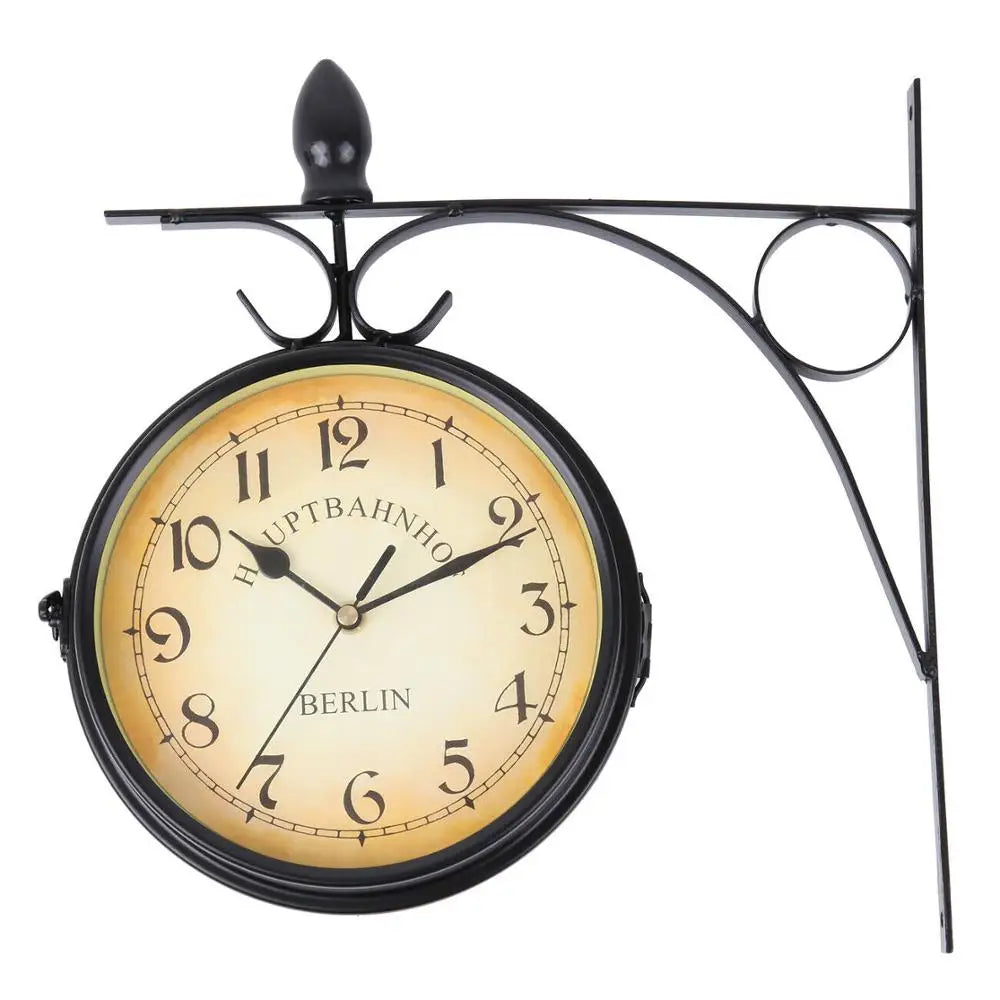 Orologio da parete vintage a tema stazione