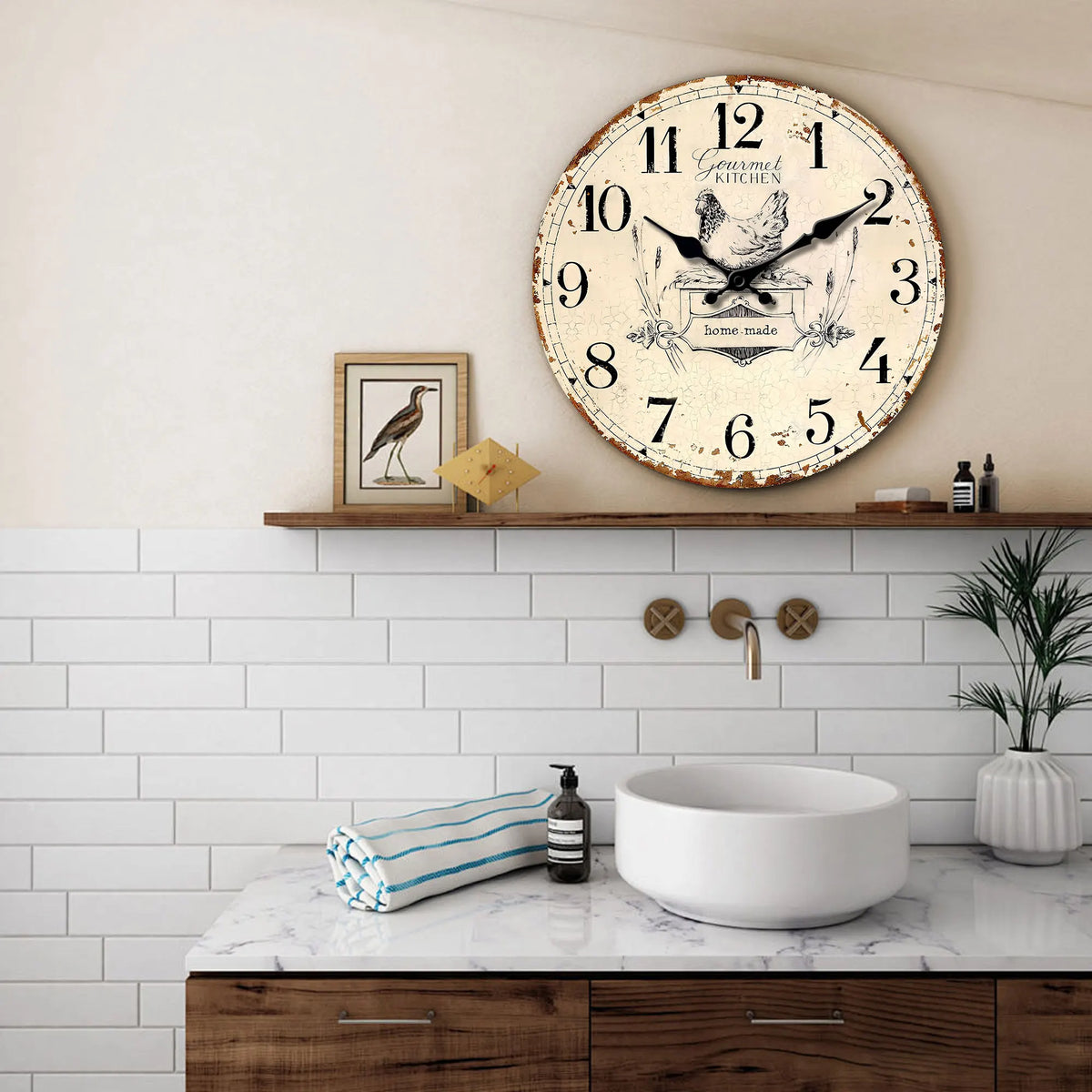 Orologio da parete vintage gallina