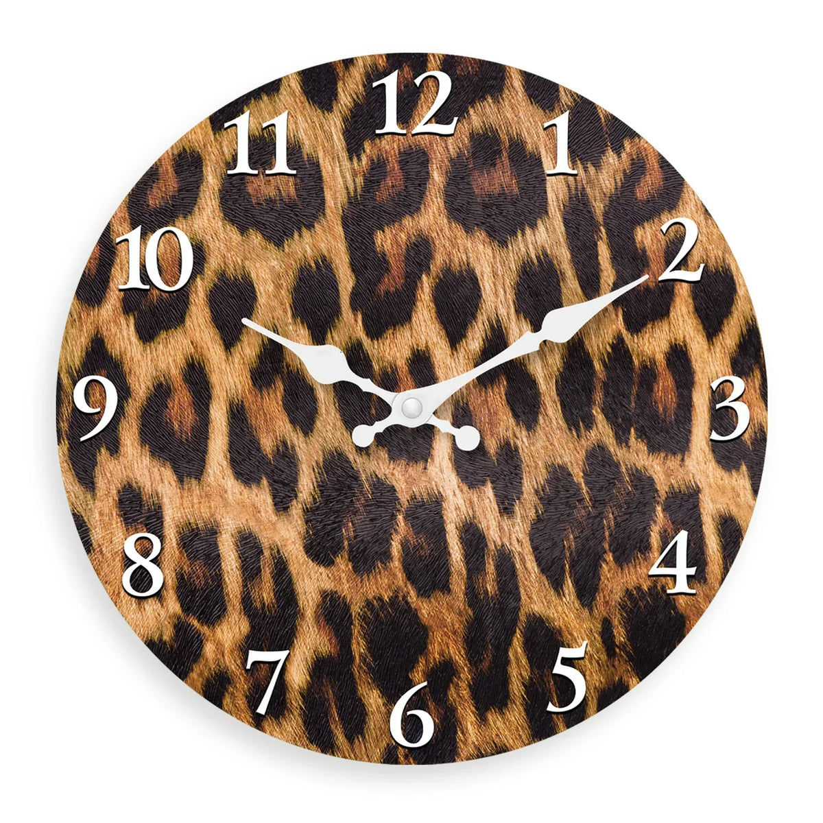 Orologio in legno fantasia leopardo
